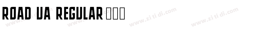 Road UA Regular字体转换